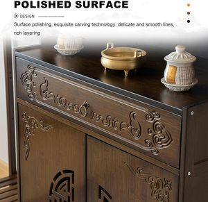 Mesa de <span class=keywords><strong>Altar</strong></span> para Meditación con Luz LED, Gabinete de Almacenamiento Multifuncional y Cajón, <span class=keywords><strong>Altar</strong></span> para el Hogar para Oración y Pooja Mandir - Product Image 3