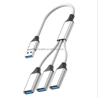 USB C 3.0 mâle vers USB 3.0 femelle HUB adaptateur multi-ports câble d'extension pour ordinateur portable câble de transfert de données de charge haute vitesse
