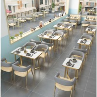 Leicht Luxuriöse Großhandels-Moderne Restaurant-Möbelsets Café Fast-Food-Sitzgruppen Sofa Metall-Esstische