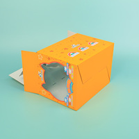 Cajas de Embalaje Reutilizables con Logotipo Personalizado, Cajas de Regalo Plegables con Ventana Transparente de PVC para Embalaje Temático de Regalos