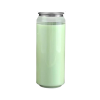 Canette Personnalisée en Plastique PET Jetable avec Impression Sérigraphique, Couvercle Scellable en Aluminium à Ouverture Facile pour Boissons Froides