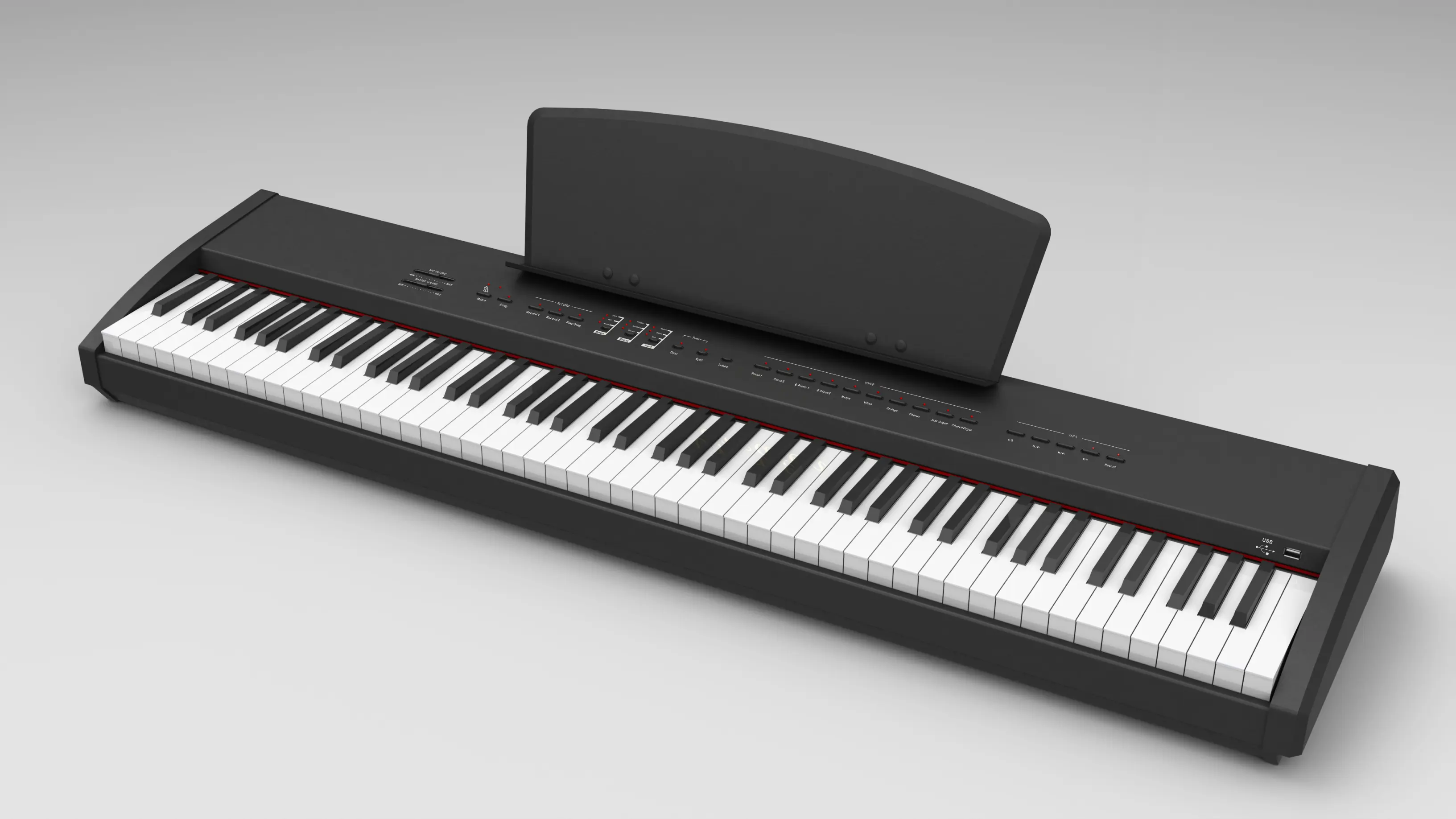 Electric Music Keyboard Digital Piano Portable 88 Key 64 Polyphony Entry-level Affordable | P-11
