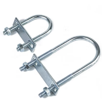 Vente directe du fabricant - Collier de serrage en acier au carbone zingué en forme de U avec double écrou