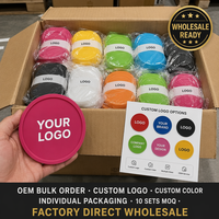 Ensemble de sous-verres en silicone avec logo personnalisé, bord surélevé, antidérapant, résistant à la chaleur, tapis de boisson flexible, OEM, vente en gros, cadeau promotionnel