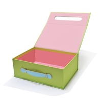 Boîte cadeau rectangulaire personnalisée en carton gris double, doublée d'éponge, avec fermeture magnétique, en matériaux recyclés écologiques