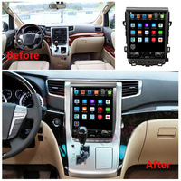 12.1 pouces tesla style écran vertical 8 + 128GB pour Toyota Alphard A20 2010-2014 Android 13 autoradio multimédia DSP Navi lecteur