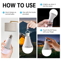 Ampoule de secours LED rechargeable super lumineuse de haute qualité 7W 9W 12W 15W pour lampe de camping à usage intérieur/extérieur