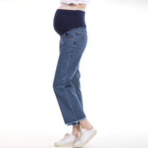 Pantalon de maternité M-3XL grande taille pour femmes enceintes <span class=keywords><strong>Legging</strong></span> droit Pantalon en <span class=keywords><strong>jean</strong></span> de <span class=keywords><strong>grossesse</strong></span> Pantalon ample à jambes larges - Product Image 6