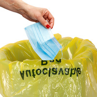 Sac d'autoclave pour déchets biologiques dangereux, autoclavable, rouge, avec poche kangourou, étiquette PE, transport, recyclable, antibactérien, sac de stérilisation