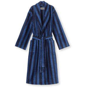 Peignoir en tissu éponge teint en fil de coton pur pour hommes Peignoir de spa à rayures <span class=keywords><strong>Bon</strong></span> peignoir absorbant - Product Image 4