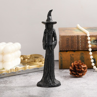Adornos de Resina Ecológicos Hechos a Mano con Patrón Escénico Moderno, Candelabros, Decoraciones Oscuras de Halloween con Temática de Sacrificio de Brujas para Mesa