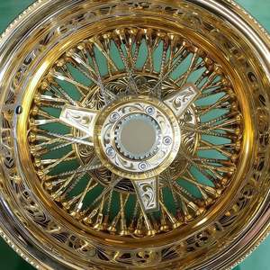 Jantes à rayons chromées dorées de 20, 22, 24 pouces, 72, 100, 120, 144, 150 rayons, pour berlines de luxe Chrysler 300, Crown <span class=keywords><strong>Victoria</strong></span>, jantes personnalisées - Product Image 6