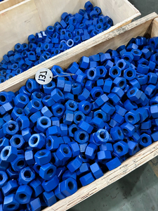 Tuerca Hexagonal Galvanizada de Grado 2 de 3/8 Pulgadas UNF A563-A M16 con Recubrimiento de Zinc Cromado Azul - Product Image 5