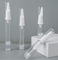 Vente en gros 5ml 10ml 15ml Crème pour les yeux Bouteille sans air en plastique PP Pompe à vide Facile à transporter et à distribuer Bouteilles Bouteille à vide