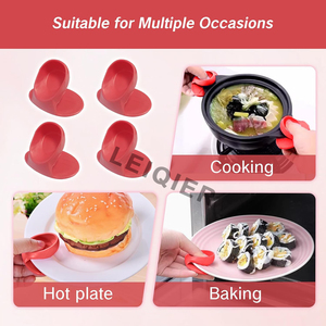 Maniques de four en silicone personnalisables avec logo, petites, résistantes à la chaleur, mini-gripes de préhension pour poignets, supports instantanés pour mini-casseroles, maniques de cuisine pour casseroles et fours chauds - Product Image 5
