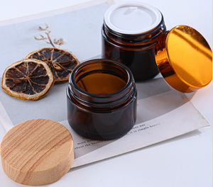 5g 15g 30g 50g 60g100g 2oz 250g 8oz crème cosmétique pour le visage pot en verre ambré - Product Image 3