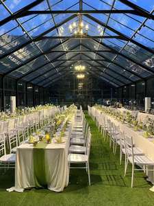 Tente de patio d'exposition de mariage en verre résistant d'extérieur 20x20 40x20 20x40 grand blanc - Product Image 6