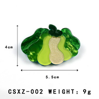 CANYUAN Broche personnalisée en acétate de fruits et légumes à la mode Pince à légumes mignonne pour femmes