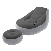 Canapé gonflable de camping avec repose-pieds |   Chaise de loisirs portable pour l'extérieur, pour la maison et les voyages |   Gonflage rapide, gain de place