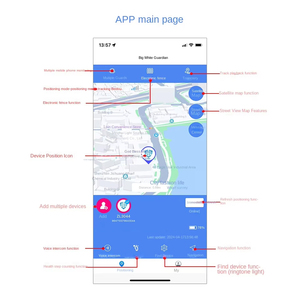 Localizador GPS Inteligente para Mascotas, de Plástico, con GPRS, Multimodo, Medidor Preciso, Búsqueda Inteligente de Mascotas, Navegación con un Toque, Resistente al Agua IPX7 - Product Image 2