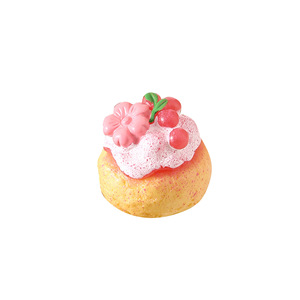 Graziosi Ciondoli Rosa Fai-da-te a Forma <span class=keywords><strong>di</strong></span> Cibo in Miniatura, Piccoli Ornamenti, Accessori per Scenari <span class=keywords><strong>di</strong></span> Dessert, Torte, Budini, Sandwich e Fragole - Product Image 5