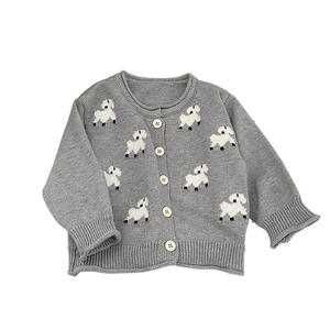 Pull à col simple en fibre de viscose pour petite fille, style occidental, motif dessin animé mignon, collection Printemps 2026, style coréen - Product Image 5