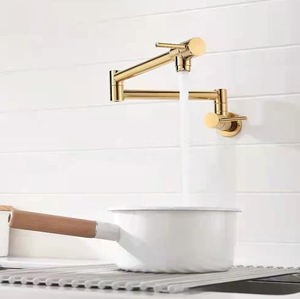 Robinet de cuisine <span class=keywords><strong>gourmet</strong></span> en acier inoxydable personnalisé finition brossée articles sanitaires mitigeurs robinets du fabricant pour éviers de cuisine - Product Image 1