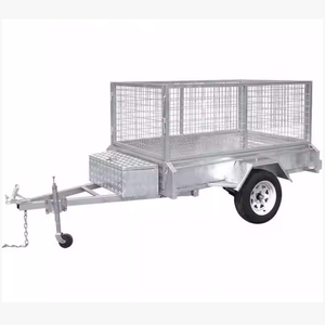 10*6 <span class=keywords><strong>8</strong></span>*5 galvanisé à chaud Double essieu boîte <span class=keywords><strong>remorque</strong></span> ferme Cage <span class=keywords><strong>remorque</strong></span> avec roues jockey - Product Image 5