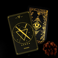 Jeu de cartes de tarot personnalisé pas cher d'usine avec guide, cartes de tarot classiques avec laminage et estampage à chaud doré, cartes de tarot originales