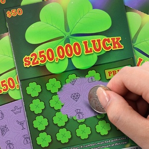 Lucky Scratch Card Lottery Game Get Prize Digital Printing Lotto Number Custom Scratch Ticket Scratch Lottery - Product Image 1