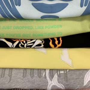 Sweat-shirts à manches larges personnalisés avec impression en relief, broderie, en coton mélangé, molleton, épaules dénudées, col rond, pour femmes - Product Image 5