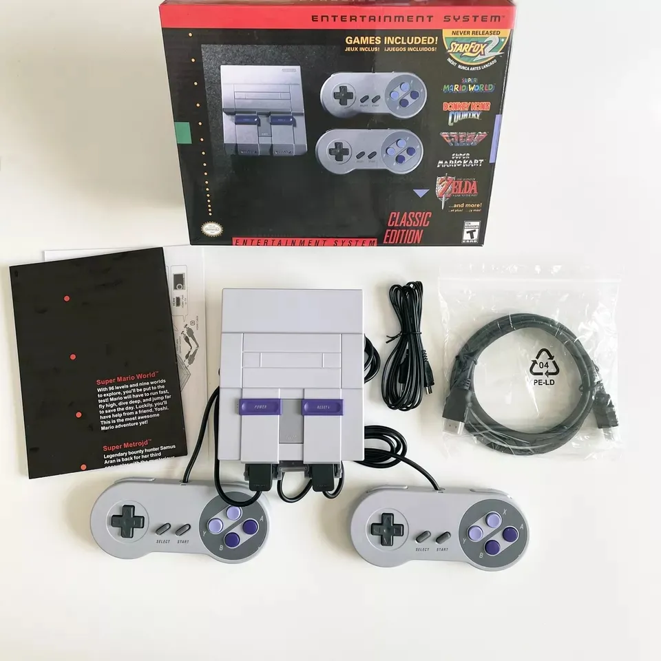 For Nintendo Edition Game Console Video Game Consoles 2023 Hot 16bit Classic Wired Video Games Original Used 1GB for Snes