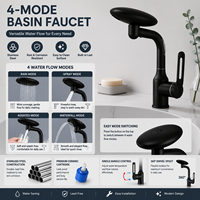Robinet de lavabo de luxe à poignée unique, mitigeur eau chaude/froide en acier inoxydable, cartouche céramique, à poser, avec capteur sans contact, pour salle de sport