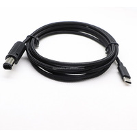 Câble de tresse USB type C mâle vers NGC Câble d'accessoires de jeu noir 2M pour joueurs