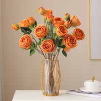 Bouquet de soie artificielle de haute qualité fleurs en satin pour la maison jardin décoration de fête de mariage pour chambre en gros rose