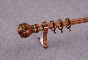 Window Customize Window Decoration <strong>Curtain</strong> <strong>Pole</strong> ,<strong>wooden</strong> <strong>Curtain</strong> Rod Set Metal CLASSIC Durable Aluminum Alloy PU Printing Process - Product Image 3