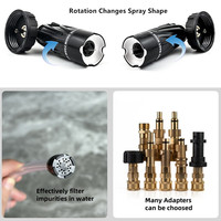 Canon à mousse pour nettoyeur haute pression OnniLuLu Ultra 1.0 avec adaptateur de raccord rapide 1/4 Lance à mousse Pulvérisateur