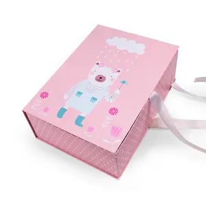 pink gift box with cute animal design is often used to give to children