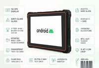 Tableta Robusta Android 13 de 10.1 Pulgadas, Tableta Industrial IP67 con NFC, UHF, RFID, Código de Barras 2D, Táctil para Uso con Guantes, 64GB, 128GB, 256GB Opcionales