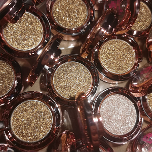 Palette Mini Ombretti Glitter Oro e Argento, Ombretto Singolo Brillante e Scintillante, Polvere Metallica per <span class=keywords><strong>Occhi</strong></span> - Product Image 3