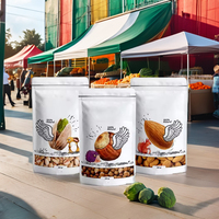 Sachets d'Emballage Alimentaire Personnalisés Mats Réutilisables avec Fermeture Éclair, Doypacks en PE PET pour Bonbons, Fruits Secs et Noix