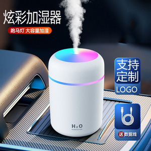 Humidificador H2O Mini Portátil USB para Auto, Escritorio, Dormitorio, Oficina, con Gran Pulverización y Luz de Color, 0.5L, para Menos de 10 m² - Product Image 1