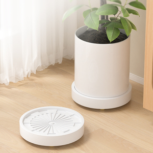 Plateau de <span class=keywords><strong>pot</strong></span> de <span class=keywords><strong>fleurs</strong></span> à <span class=keywords><strong>roulettes</strong></span> ultra-minimaliste de style Ins: Base en plastique épaissie <span class=keywords><strong>pour</strong></span> les verts et les <span class=keywords><strong>fleurs</strong></span>, support universel rotatif à 360 ° - Product Image 1