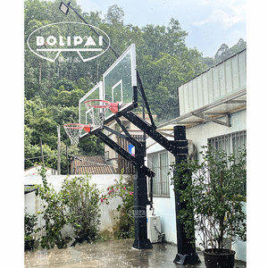 Under Ground Rust Prevention Outdoor Hot-dip Galvanized Height Adjustable <strong>Basket</strong> <strong>Ball</strong> Hoop Basketball <strong>Stand</strong> - Product Image 1