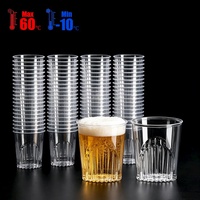 Gobelets jetables en plastique PS transparent de 180 ml (6 oz) pour boissons froides, bière, vin rouge, champagne, pour mariage, vente en gros en usine
