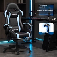 Chaise de jeu ergonomique pour ordinateur Chaise longue réglable confortable pour dortoir de café Internet avec fonction extensible