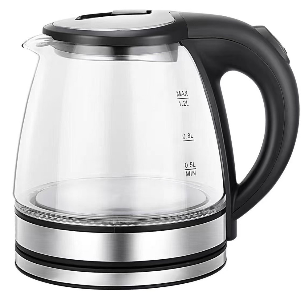 Small Size 1.2L Smart Home Appliance Glass Body Tea Maker Jug Water Kettles Cordless Electric Kettle