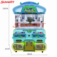 Machine de jeu d'arcade à griffes pour animaux en peluche, en métal, personnalisable, à monnayeur, avec lumières clignotantes, design mini, pour la vente en gros