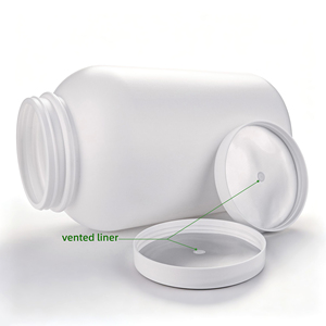 Contenitore in HDPE Bianco da 5L per Proteine Isolate del Siero di Latte, Barattolo Cilindrico Classico in <span class=keywords><strong>Plastica</strong></span> con Tappo a Vite - Product Image 4