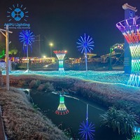 Ensemble d'éclairage LED géant RGB Anpu Lighting, étanche IP44, pour la maison, les festivals, les parcs, les décorations, Noël, Halloween, les mariages, 90 CRI, pur blanc